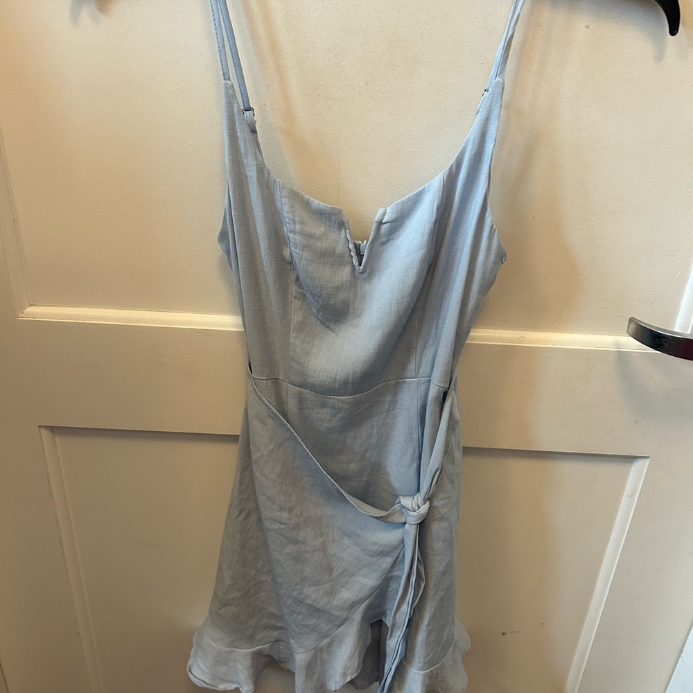 Hello Molly Light Blue Spaghetti Strap Mini Dress-nwt